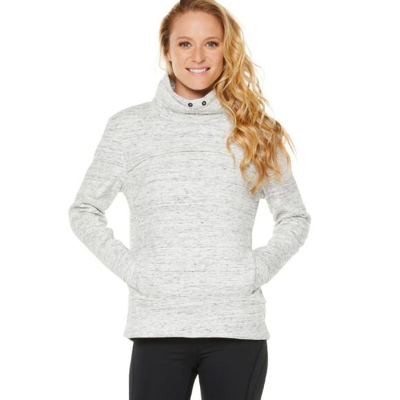 NEW Shape Overcast Sweatshirt with Funnel Neck Size Large Heather Gray - Picture 1 of 11